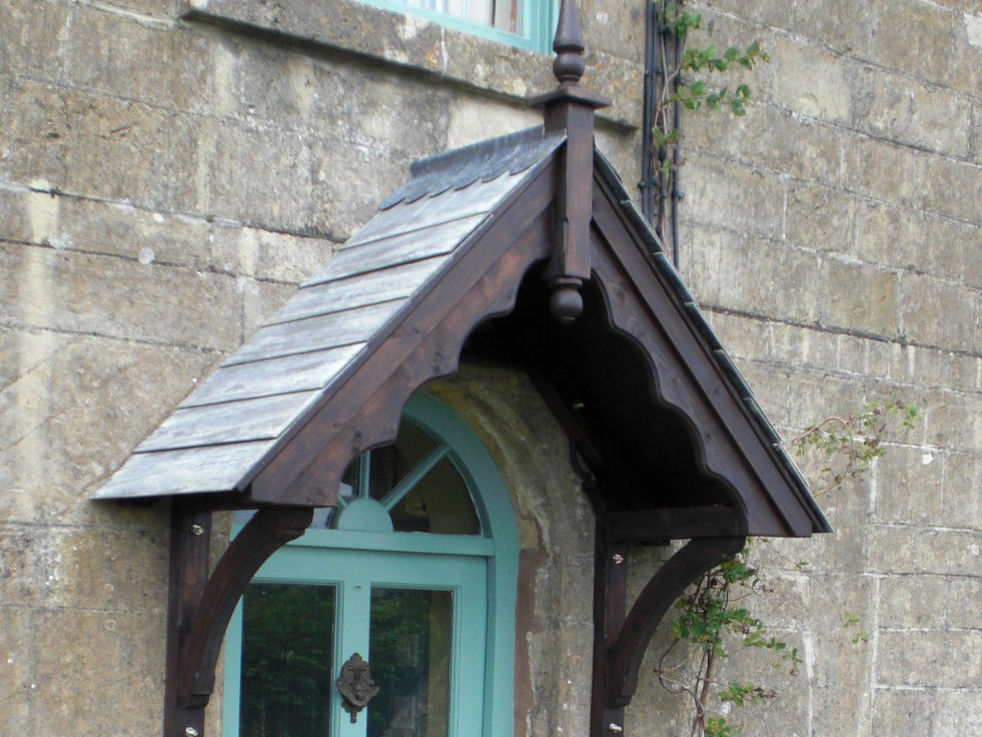 Traditional A Frame Door canopy design from the heart of Devon