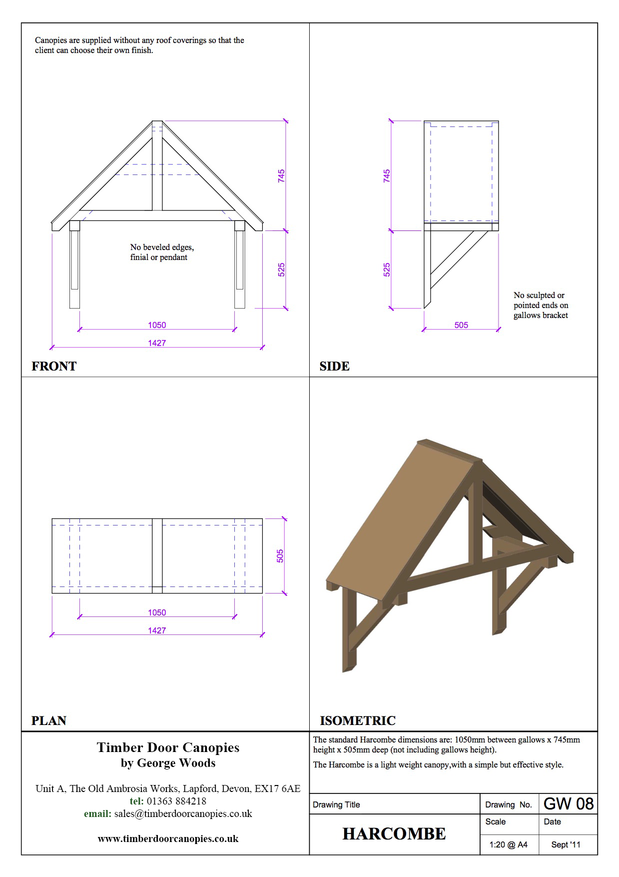Shiplap canopy CAD drawings